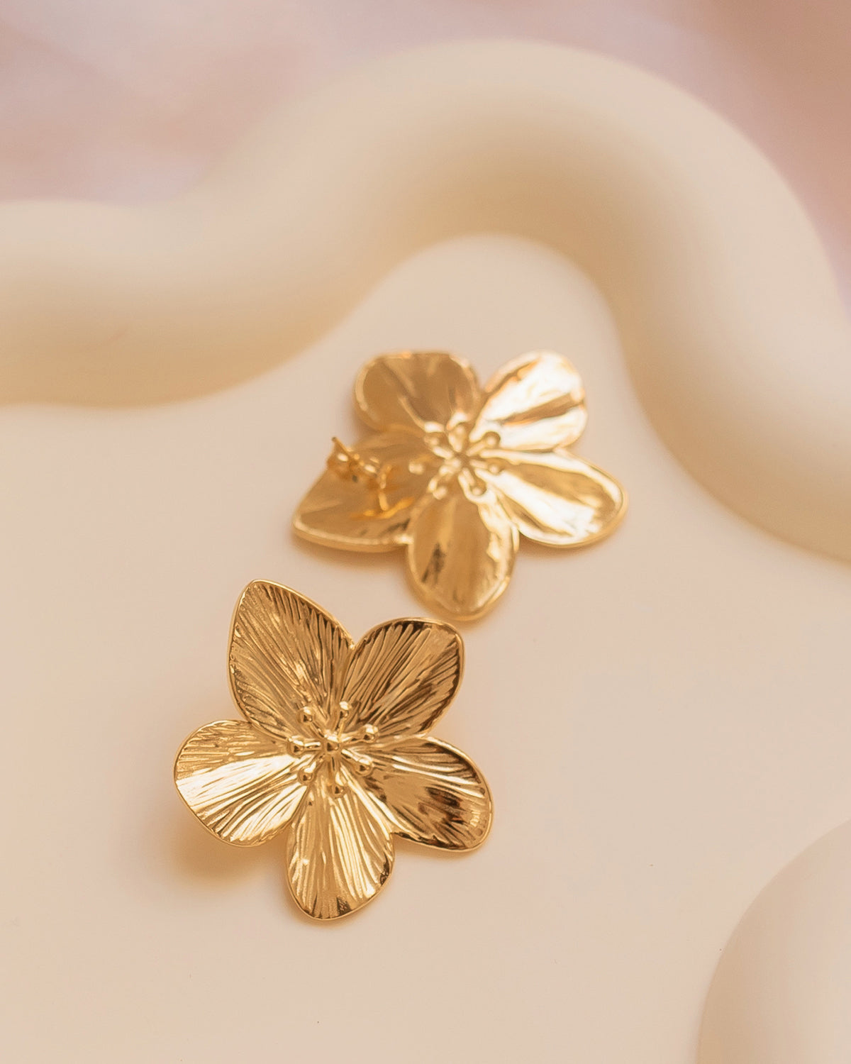 Aretes de flor chunky