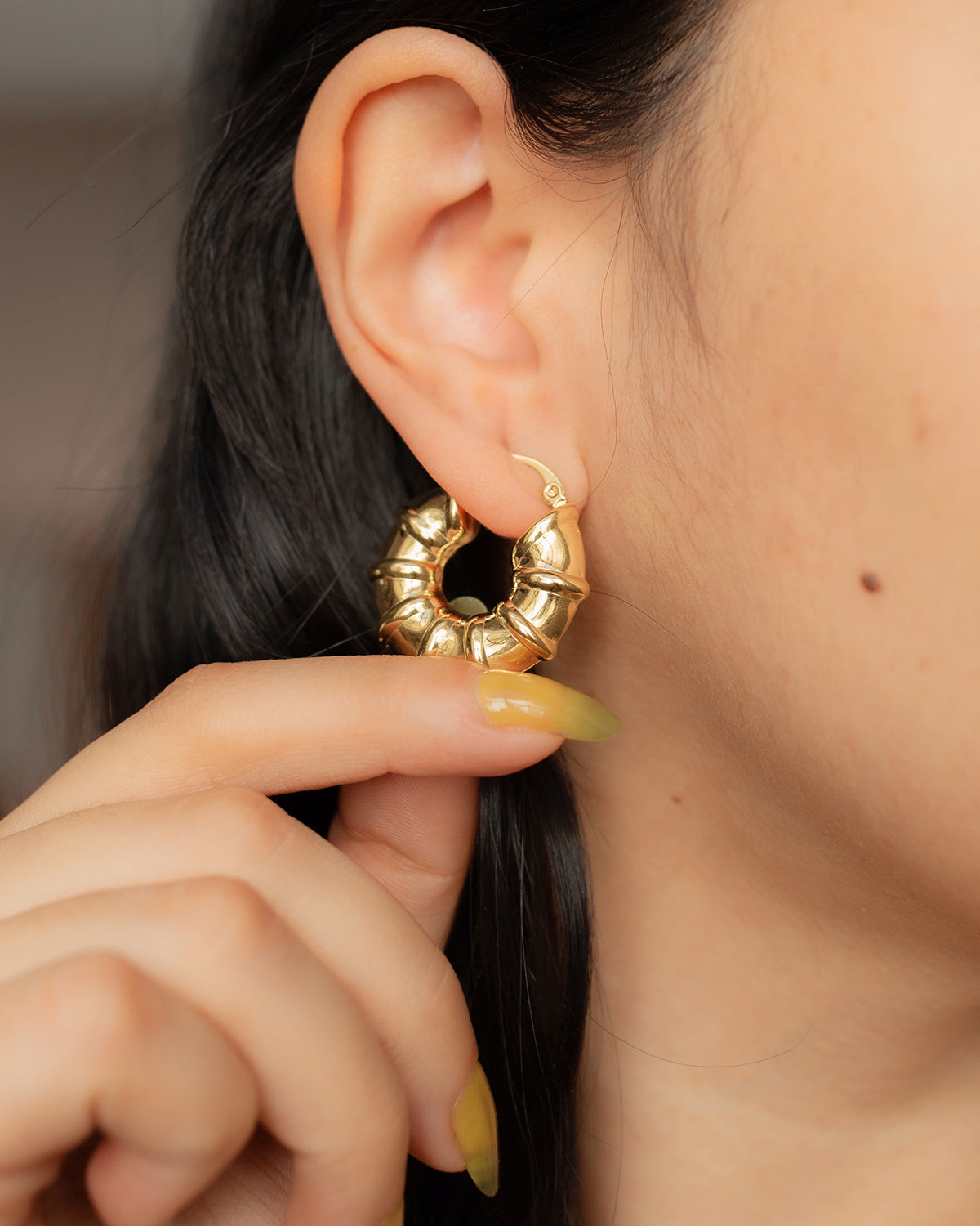 Aretes de bamboo