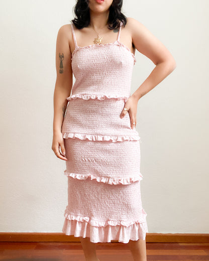 Vestido rosa florecitas