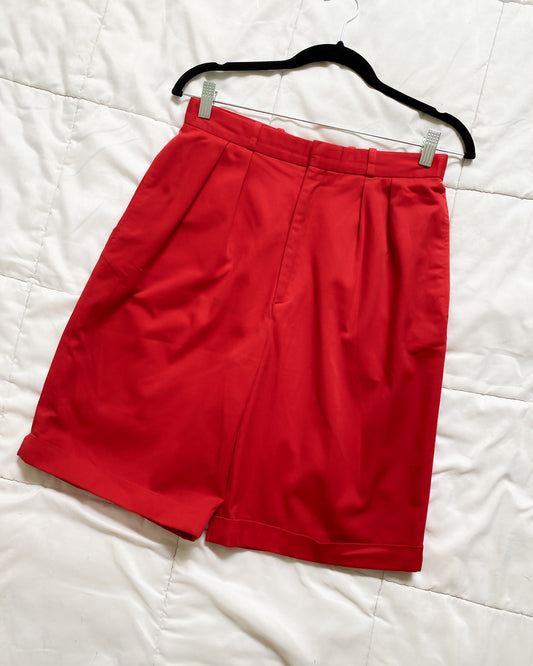 Mom shorts rojos