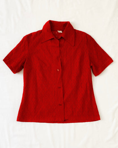 Blusa roja encaje