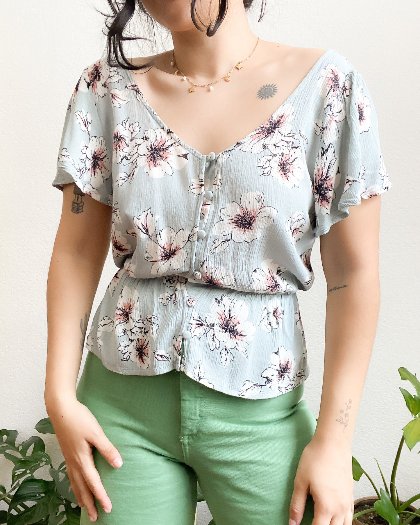 Blusa floreada